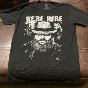 WWE Black Graphic Tee with Bold Design